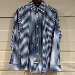Banana Republic Checkered Blue and White Shirt